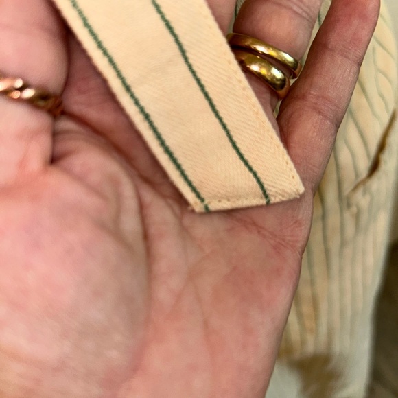 Free People Cream and Green Halter Pinstripe Maxi Dress - Picture 7 of 10